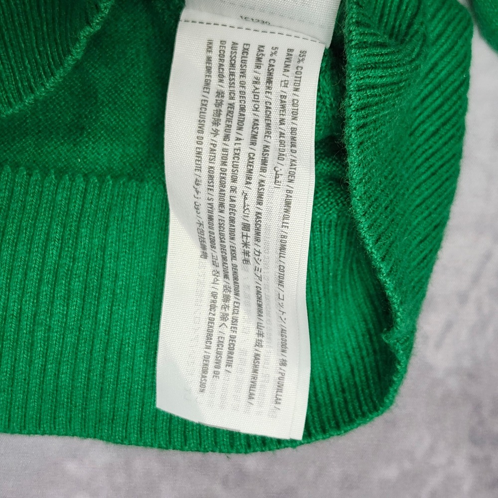 Abercrombie Fitch Sweater Cashmere Blend Mens XXL Green Muscle V Neck Moose - Picture 4 of 9